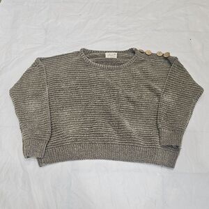 Proof Apparel Green Sweater With Button Detail. Sz S